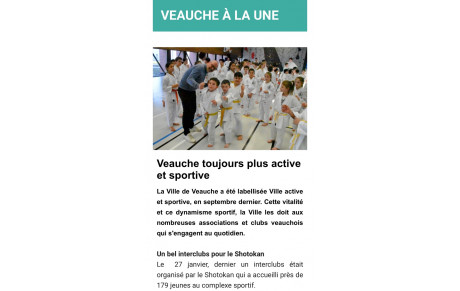 Article SHOTOKAN VEAUCHE 